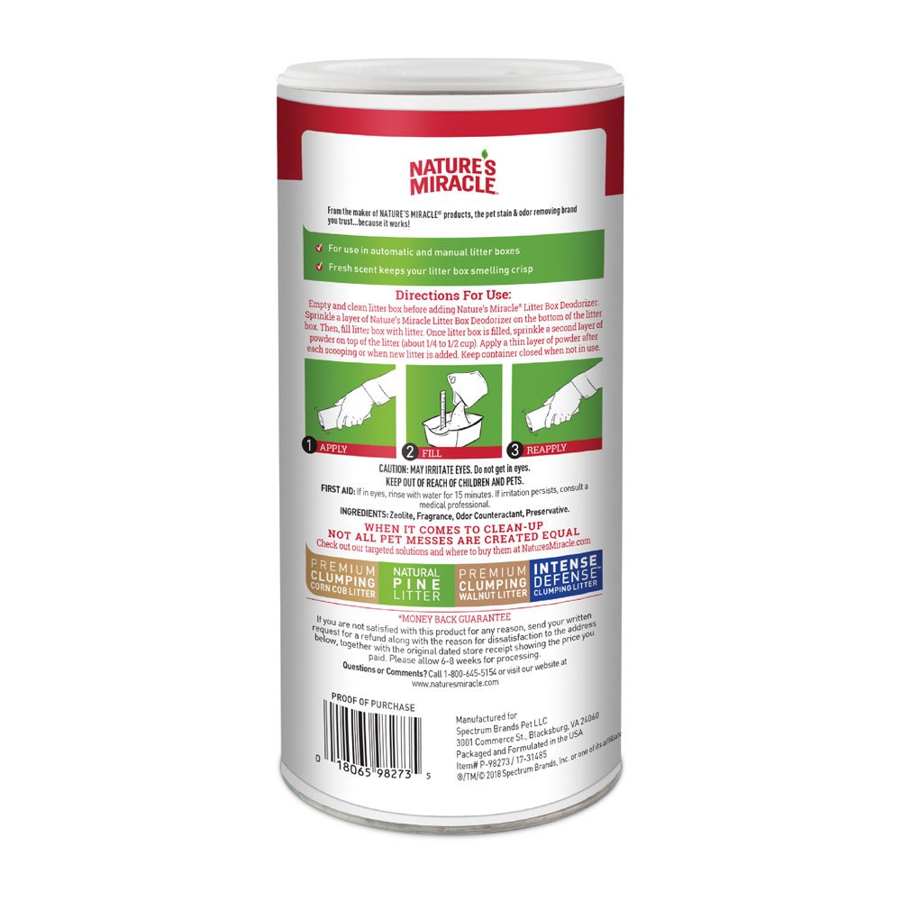 Litter Box Odor Deodorizer Powder Nature s Miracle